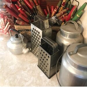 Five Piece Aluminum Antique Lot